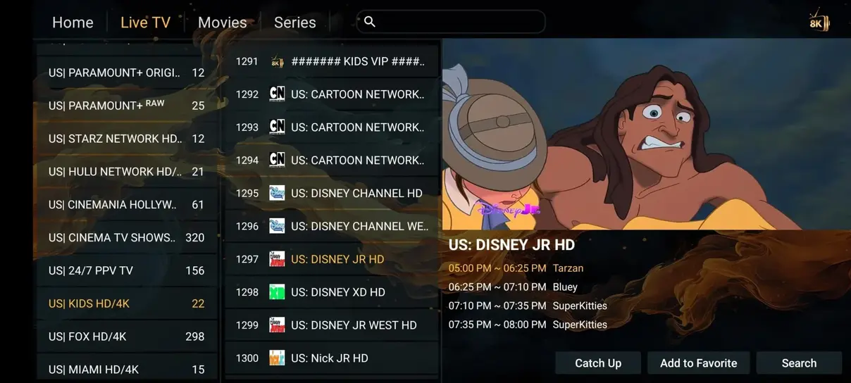 VocoTV IPTV preview screen 2