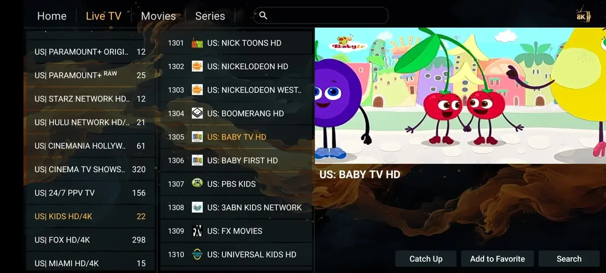 VocoTV IPTV preview screen 3