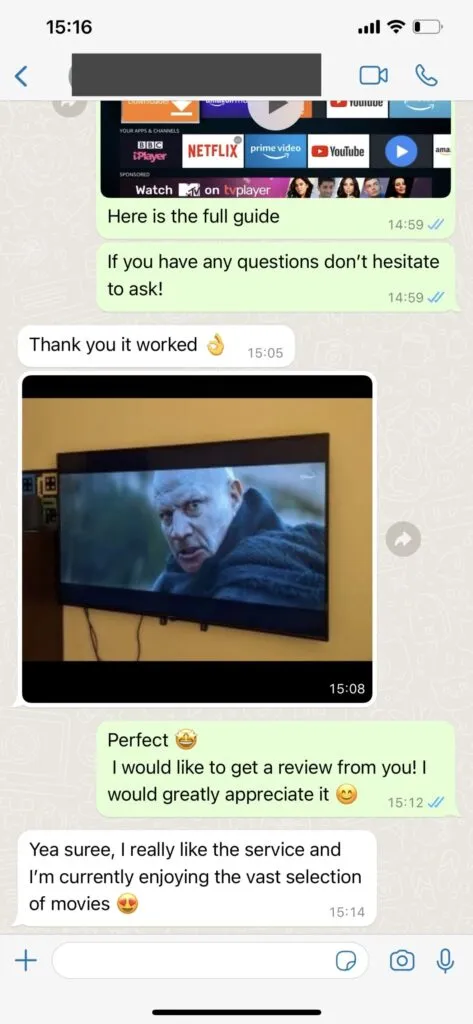 VocoTV IPTV WhatsApp setup 1